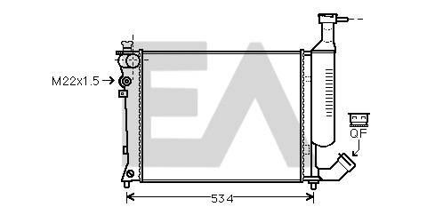 Radiateur, refroidissement du moteur EACLIMA 31R10032