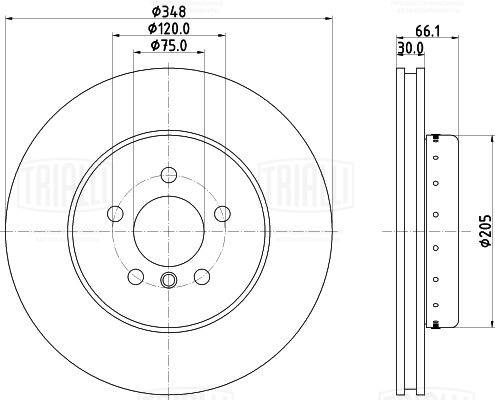 Disque de frein TRIALLI DF 190426