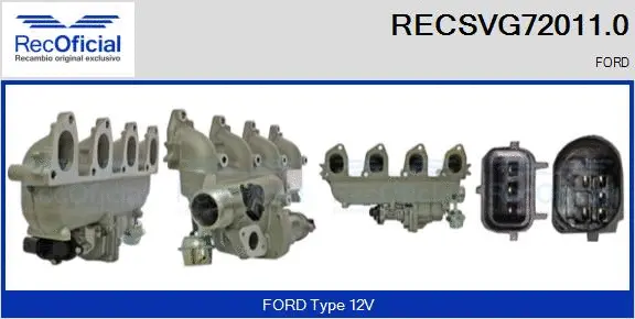 Vanne EGR RECOFICIAL RECSVG72011.0