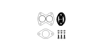 Kit d'assemblage, tuyau d'échappement HJS 82 34 9000