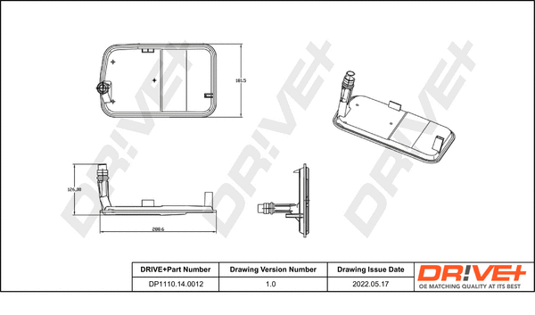 Kit de filtre hydraulique, boîte automatique Dr!ve+ DP1110.14.0012
