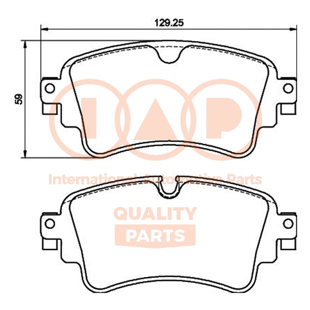 Kit de plaquettes de frein, frein à disque IAP QUALITY PARTS 704-50066P