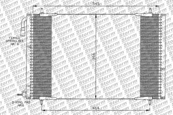 Condenseur, climatisation STORM QUALITY PARTS 70504