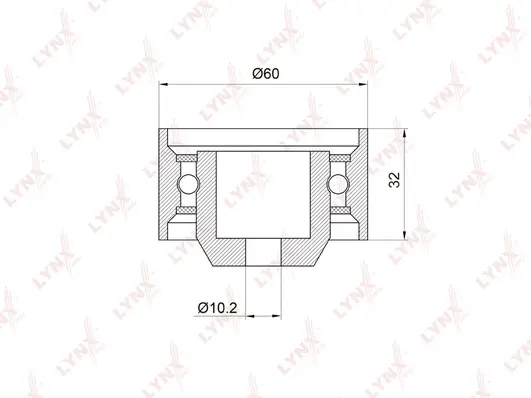 Poulie renvoi/transmission, courroie crantée LYNXAUTO PB-3014