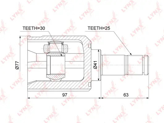 Jeu de joints, arbre de transmission LYNXAUTO CI-3736