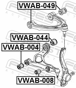 Suspension, bras de liaison FEBEST VWAB-049