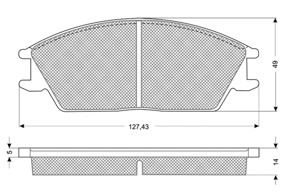 Kit de plaquettes de frein, frein à disque PROCODIS FRANCE PF1106