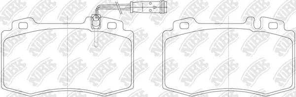 Kit de plaquettes de frein, frein à disque NiBK PN0196W
