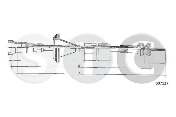 Câble flexible de commande de compteur STC T481240
