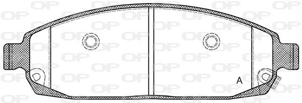Kit de plaquettes de frein, frein à disque OPEN PARTS BPA1173.02