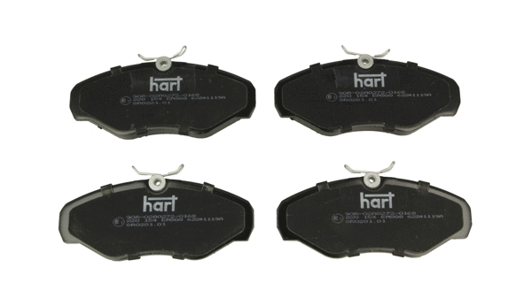 Kit de plaquettes de frein, frein à disque HART 220 154