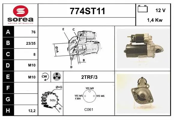 Démarreur STARTCAR 774ST11