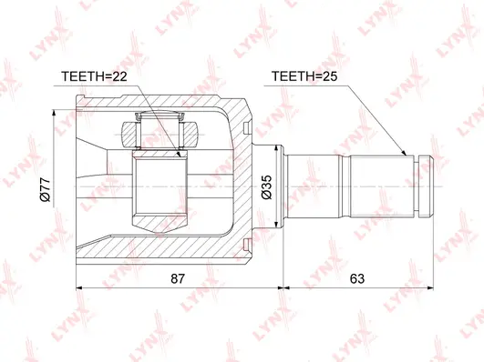 Jeu de joints, arbre de transmission LYNXAUTO CI-3751
