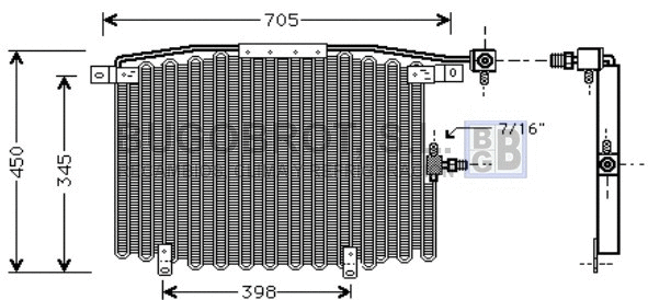 Condenseur, climatisation BUGOBROT 62-AI5115