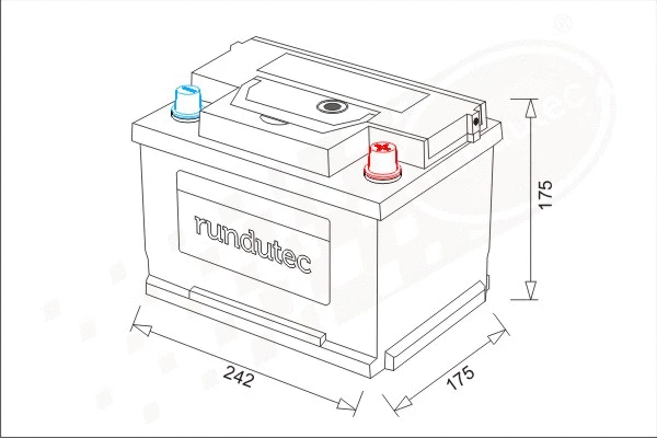 Batterie de démarrage rundutec GmbH RNU062RKT