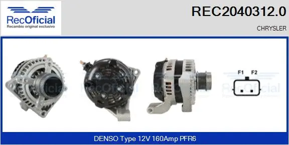 Alternateur RECOFICIAL REC2040312.0