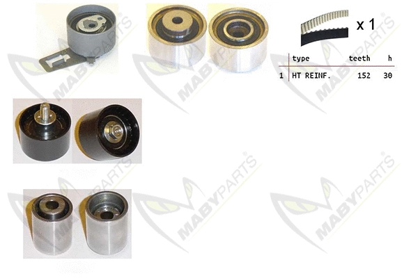 Kit de courroie crantée MABYPARTS OBK010344