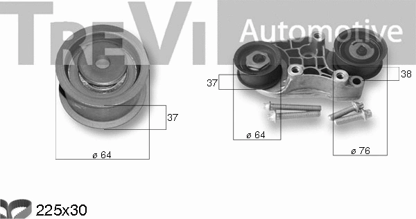 Kit de courroie crantée TREVI AUTOMOTIVE KD1351