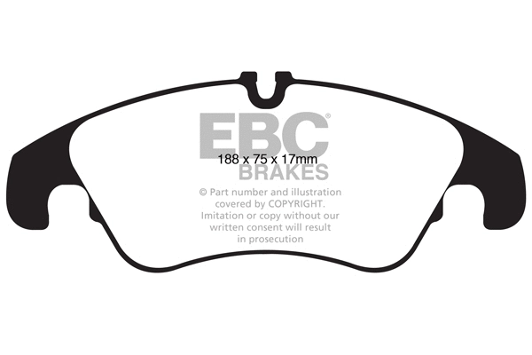 Kit de plaquettes de frein, frein à disque EBC Brakes DP32022C