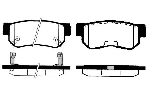 Kit de plaquettes de frein, frein à disque Technika 02172