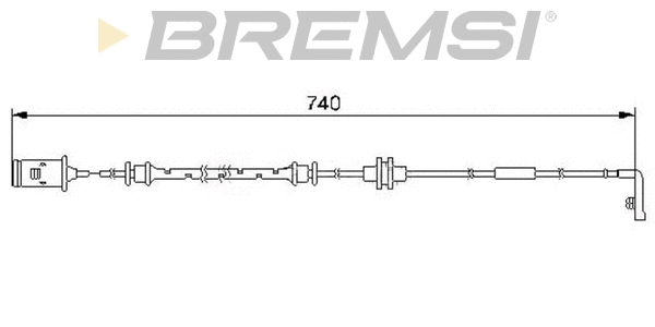 Contact d'avertissement, usure des plaquettes de frein BREMSI WI0583