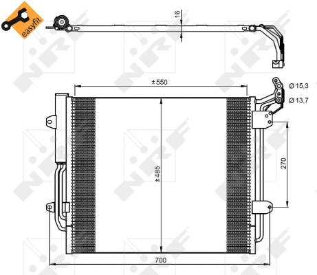 Condenseur, climatisation NRF 350054