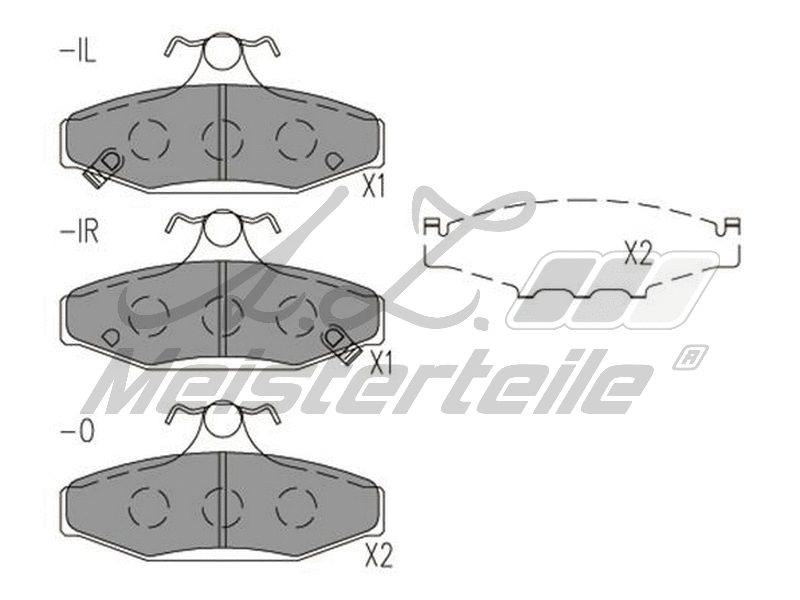 Kit de plaquettes de frein, frein à disque A.Z. Meisterteile AZMT-44-022-2267