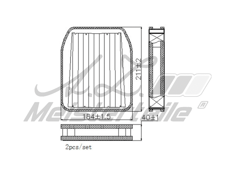 Filtre, air de l'habitacle A.Z. Meisterteile AZMT-41-010-1748
