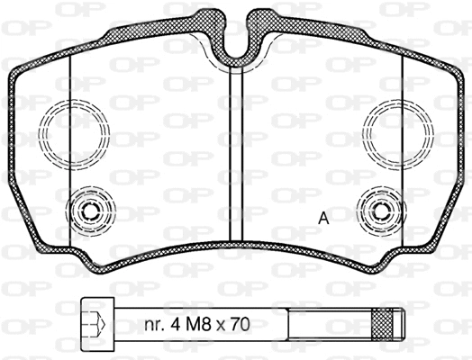 Kit de plaquettes de frein, frein à disque OPEN PARTS BPA0849.10