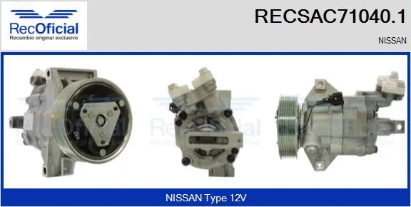 Compresseur, climatisation RECOFICIAL RECSAC71040.1
