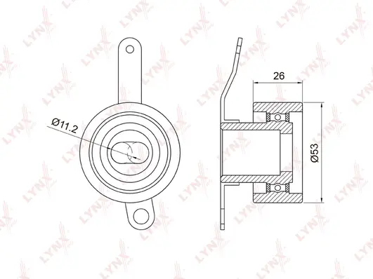 Poulie de tension, courroie crantée LYNXAUTO PB-1018