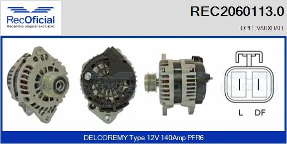 Alternateur RECOFICIAL REC2060113.0