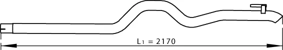 Tuyau d'échappement DINEX 74615