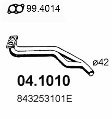 Tuyau d'échappement ASSO 04.1010