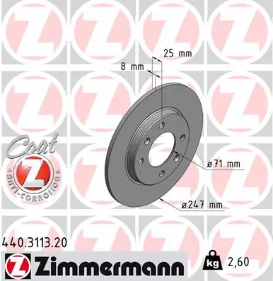 Disque de frein ZIMMERMANN 440.3113.20