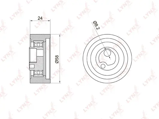 Poulie de tension, courroie crantée LYNXAUTO PB-1059