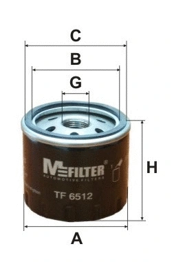 Filtre à huile MFILTER TF 6512