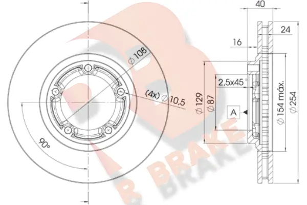 Disque de frein R BRAKE 78RBD20200