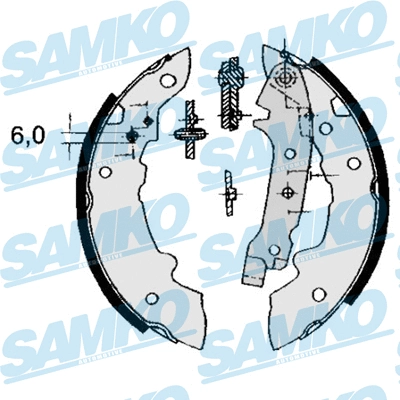 Jeu de mâchoires de frein SAMKO 84320