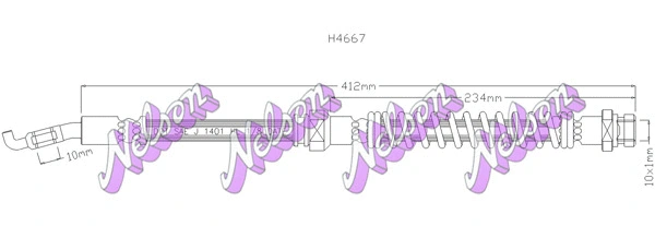 Flexible de frein KAWE H4667