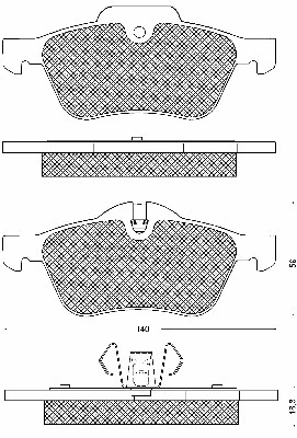 Kit de plaquettes de frein, frein à disque BSF 10665