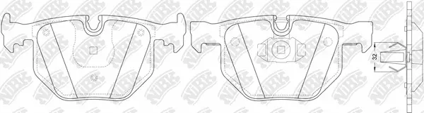 Kit de plaquettes de frein, frein à disque NiBK PN0228W