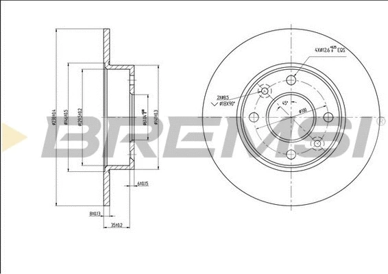 Disque de frein BREMSI CD6070S