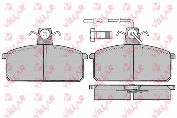 Kit de plaquettes de frein, frein à disque VILLAR 626.0100