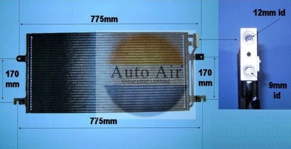 Condenseur, climatisation AUTO AIR GLOUCESTER 16-8555