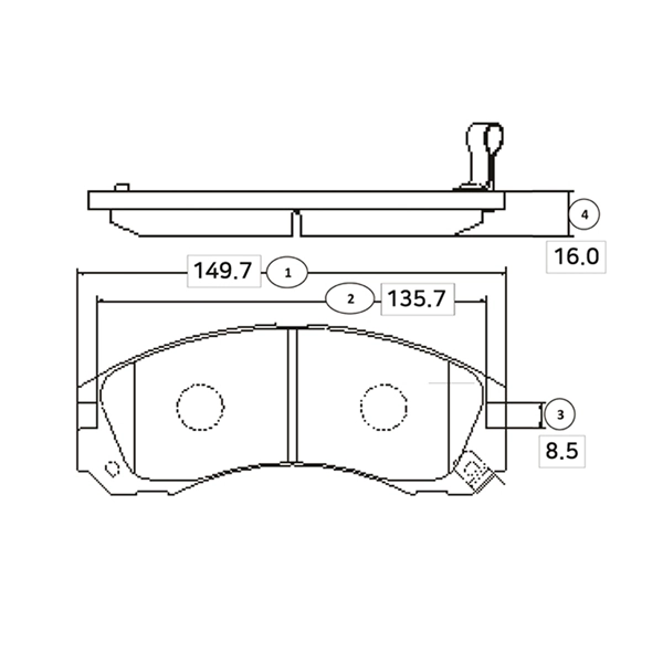 Kit de plaquettes de frein, frein à disque CTR GK0582