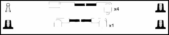 Kit de câbles d'allumage LEMARK HOES444