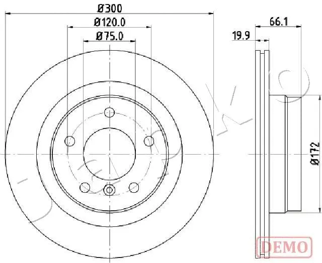 Disque de frein JAPKO 610101C