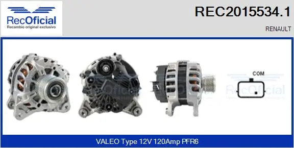 Alternateur RECOFICIAL REC2015534.1
