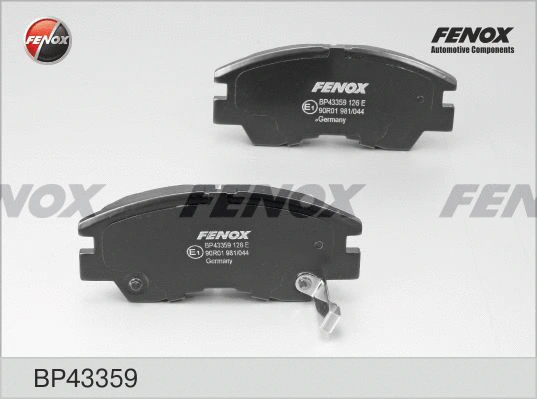 Kit de plaquettes de frein, frein à disque FENOX BP43359